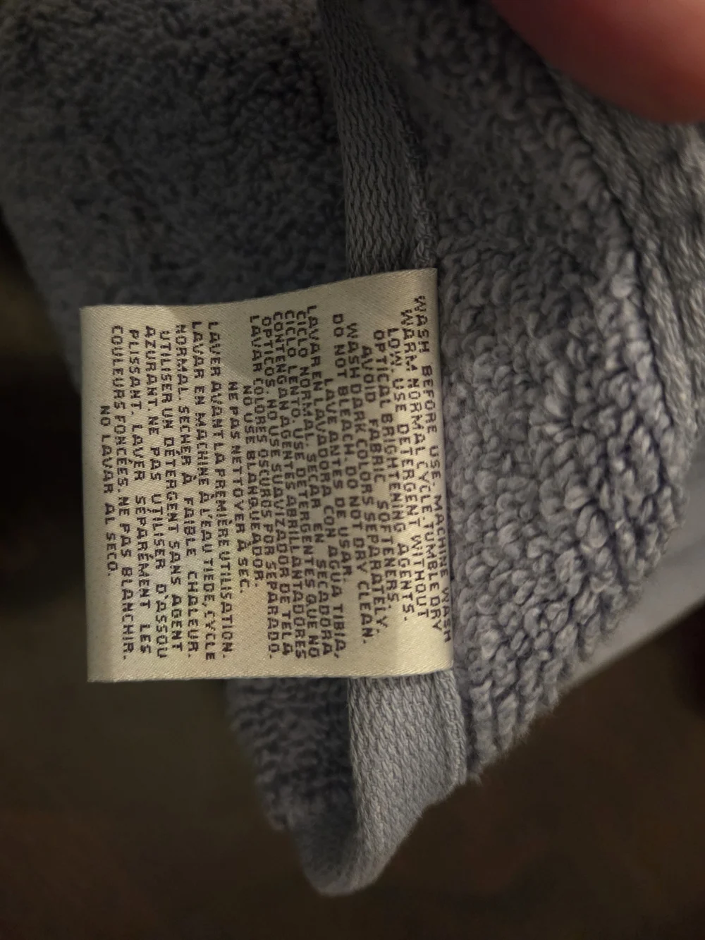 Charisma Plush Cotton Hand Towels Set Of 6- Bluish Grey